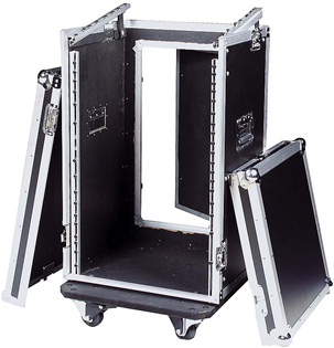 17U RACK CASE - WITH  HINGED 8U TOP MOUNTING